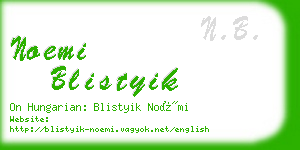 noemi blistyik business card